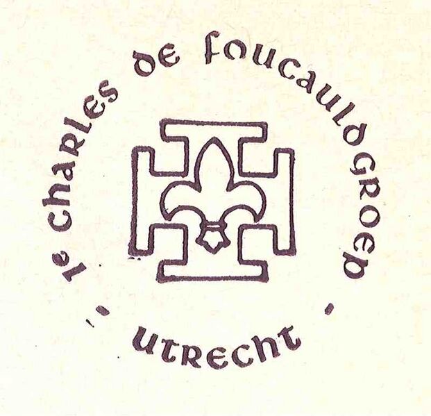 Bestand:Stempel 1e Charles de Foucauld Groep Utrecht .jpg